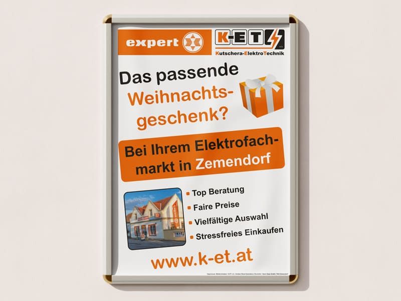 Palaktgestaltung für Weihnachten für K-ET Zemendorf