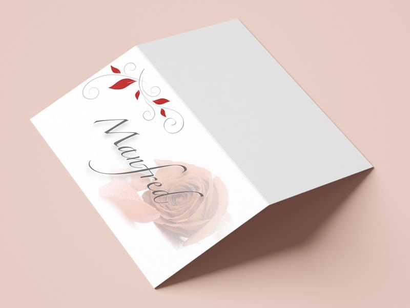 Tischkarten als Klappkarten gestaltet von der Werbeagentur Mauenbert