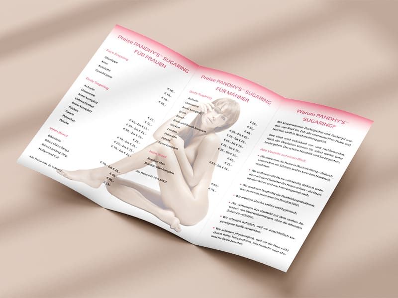 Folder innen Pandhy’s Sugaring Wr Neustadt Design Werbeagentur Mauenbert