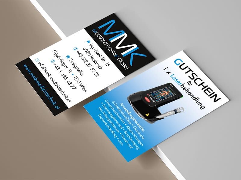 Visitenkarten & Gutschein MMK Medizintechnik