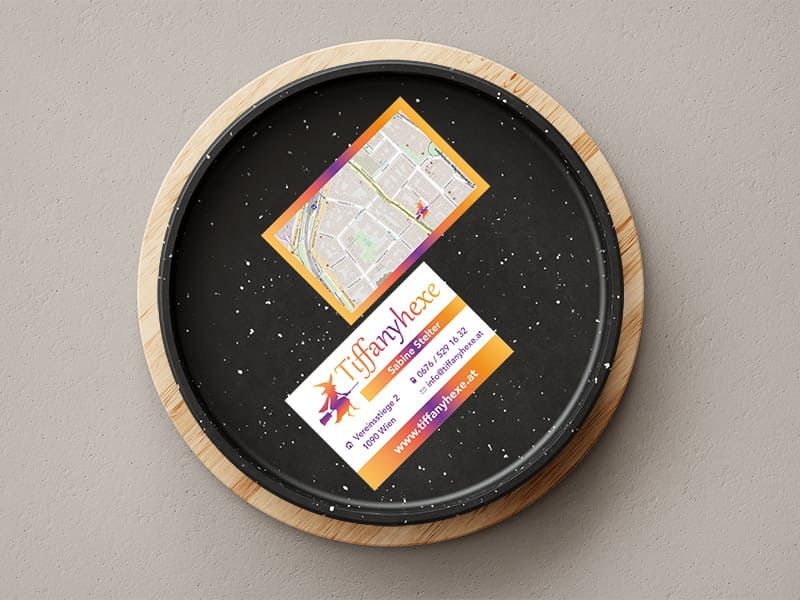 Visitenkarten für Tiffanyhexe von der Werbeagentur Mauenbert